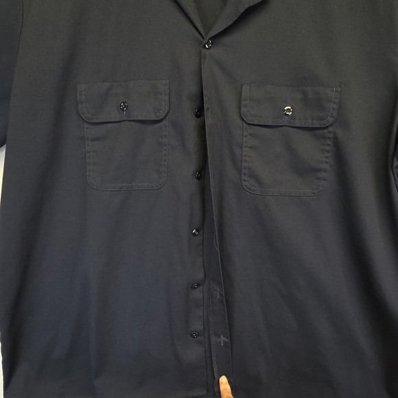 Dickies Shirt Mens 2XL‎ Blue Short Sleeve Button Up Temp Control Workwear Shirt - Picture 4 of 12
